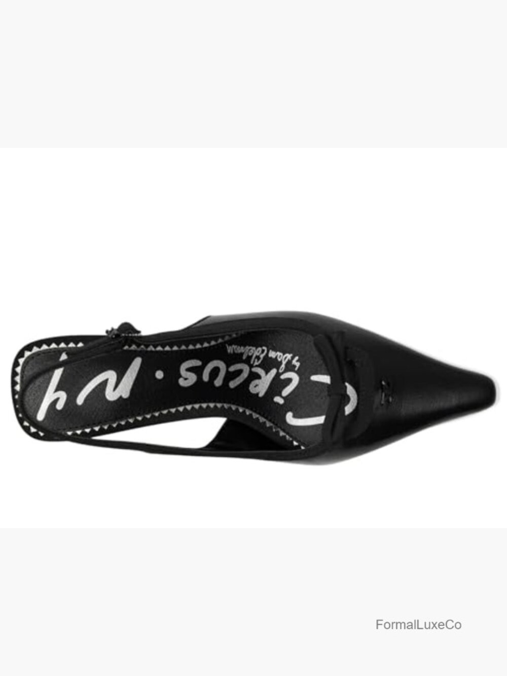 Women's Slingback Pumps with Pointed Toe and Kitten Heel - Picture 2 of 7